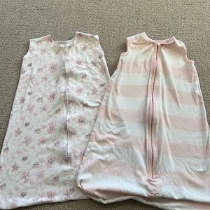 Two Baby Girl Sleep Sacks- Medium